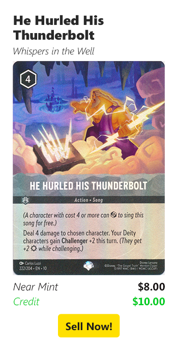 Sell your He Hurled His Thunderbolt for $8 today! width=