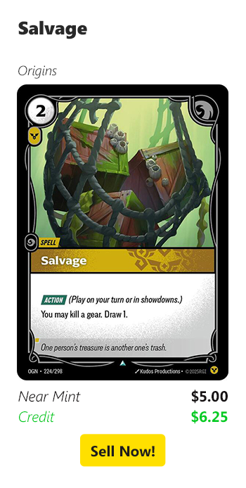 Sell your Salvage for $5 today!