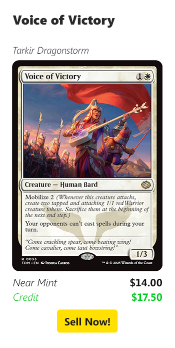 Sell your Voice of Victory for $14 today!