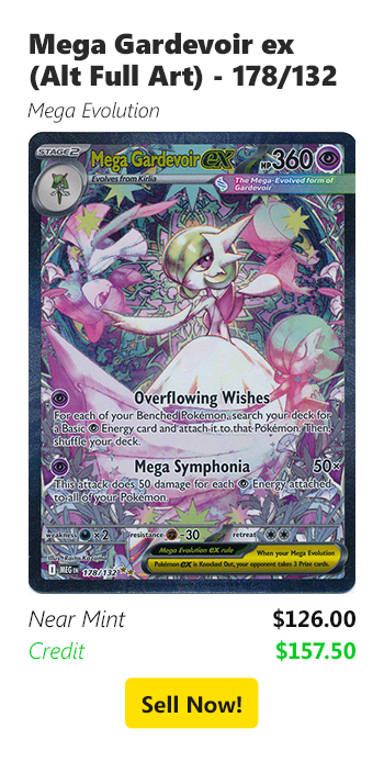 Sell your Mega Gardevoir ex (Alt Full Art) - 178/132 $126 today!