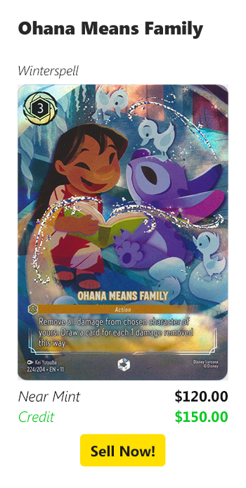Sell your Ohana Means Family for $120 today!