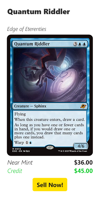 Sell your Quantum Riddler for $36 today!