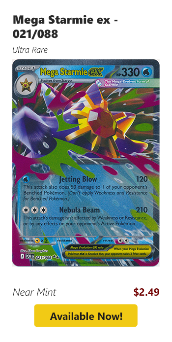 Mega Starmie ex - 021/088 is available for $2.49 today!
