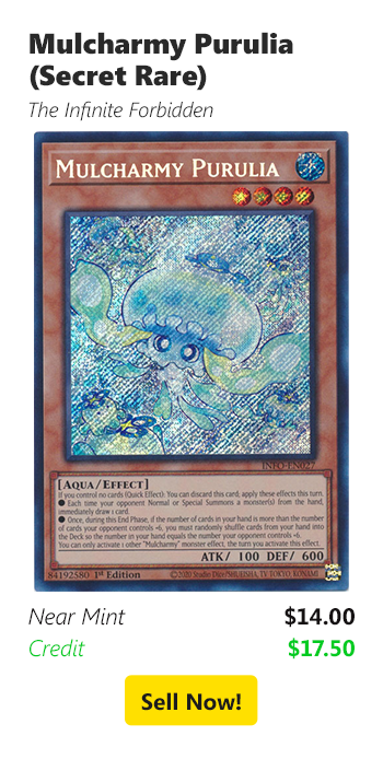 Sell your Mulcharmy Purulia (Secret Rare) for $14 today!
