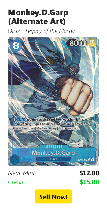 Sell your Monkey.D.Garp (Alternate Art) for $12