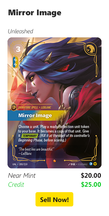 Sell your Mirror Image for $20 today1