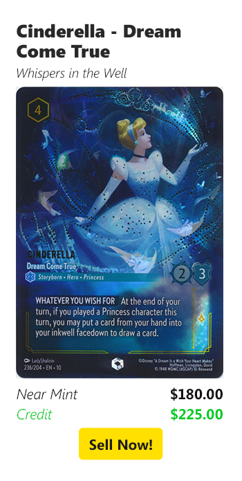 Sell your Cinderella - Dream Come True for $180 today!