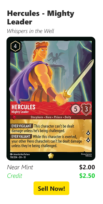 Sell us your Hercules - Mighty Leader for $2 today!