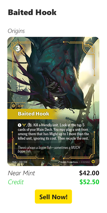 Sell us your Baited Hook for $42 today!