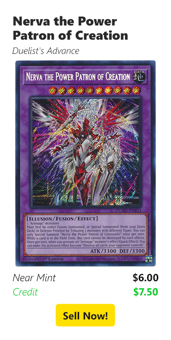 Sell us your Nerva the Power Patron of Creation for $6 today!
