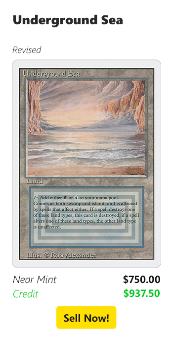 Sell your Underground Sea for $750 today!