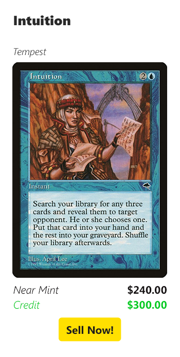 Sell your Intuition for $240 today!