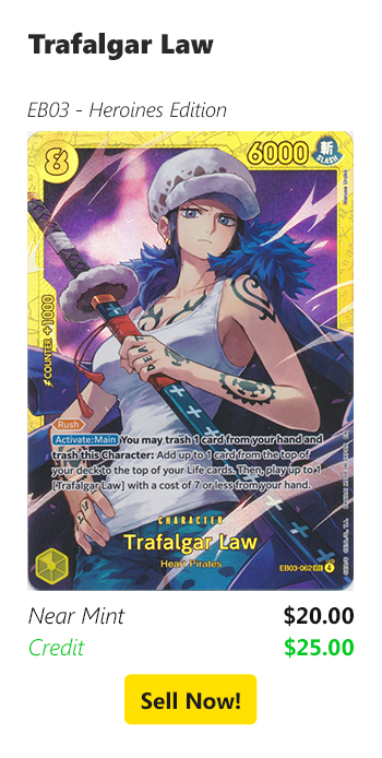Sell your Trafalgar Law for $20 today!