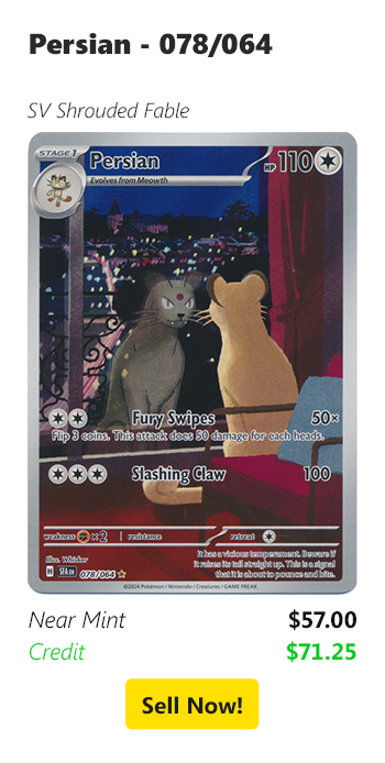 Sell your Persian - 078/064 for $57 today!