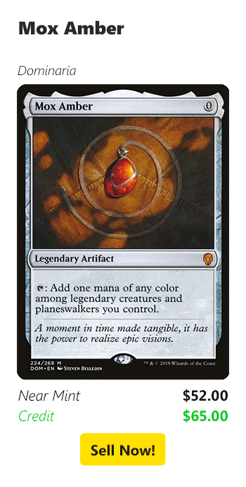 Sell your Mox Amber for $52 today!
