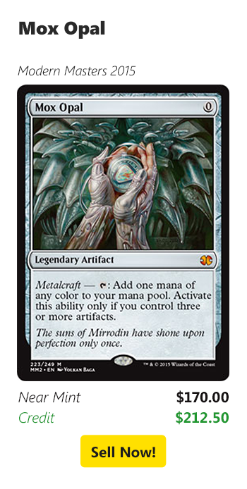 Sell your Mox Opal for $170 today!
