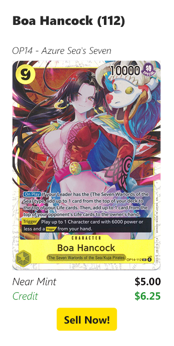Sell your Boa Hancock (112) for $5 today!