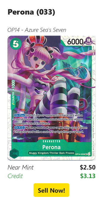Sell your Perona (033) for $3.50 today!