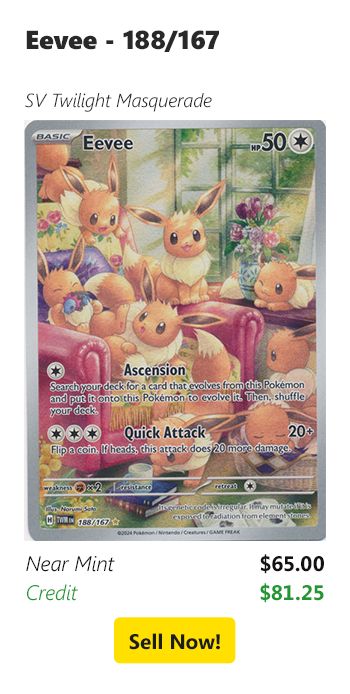 Sell your Eevee - 188/167 for $65 today!