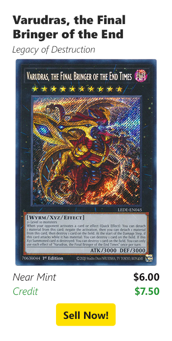 Sell your Varudras, the Final Bringer of the End Times for $6 today!