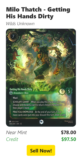 Sell your Milo Thatch - Getting His Hands Dirty for $78 today!
