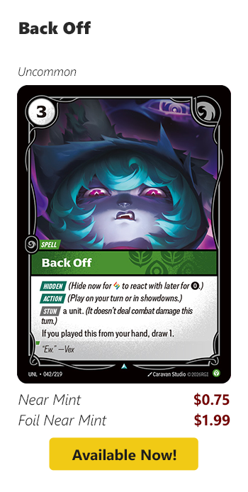 Back Off is available for as low as $0.75!