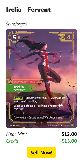 Sell your Irelia - Fervent for $12 today!