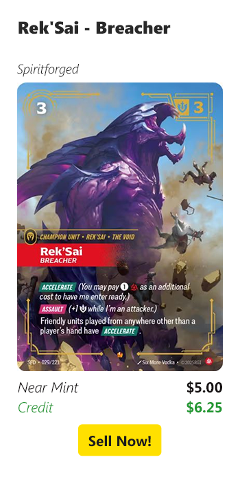 Sell your Rek'Sai - Breacher for $5 today!