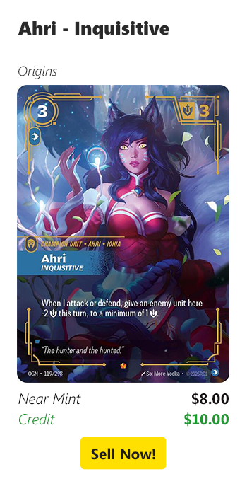 Sell your Ahri - Inquisitive for $8 today!