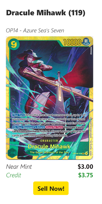 Sell your Dracule Mihawk (119) for $3 today!