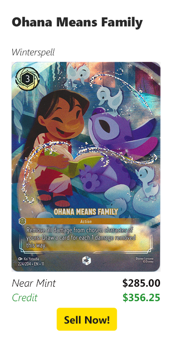 Sell your Ohana Means Family for $285 today!
