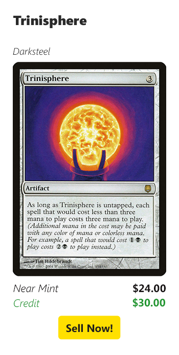 Sell your Trinisphere for $24 today!