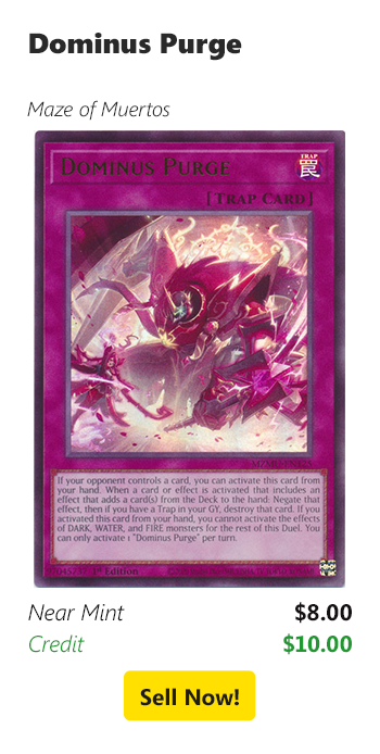 Sell your Dominus Purge for $8 today!