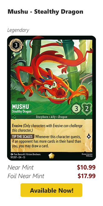 Mushu - Stealthy Dragon is available for as low as $10.99 today!