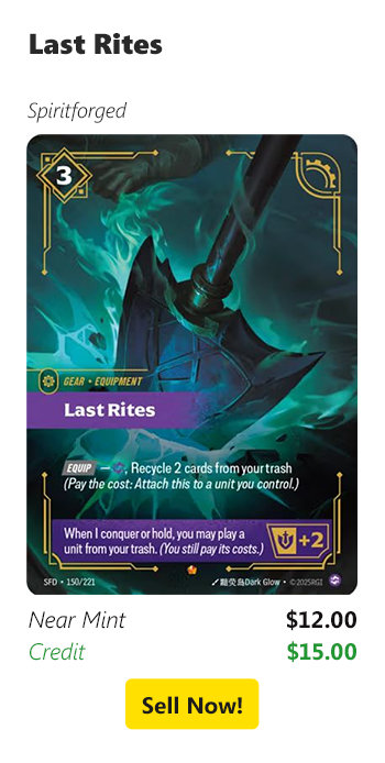 Sell your Last Rites for $12 today!