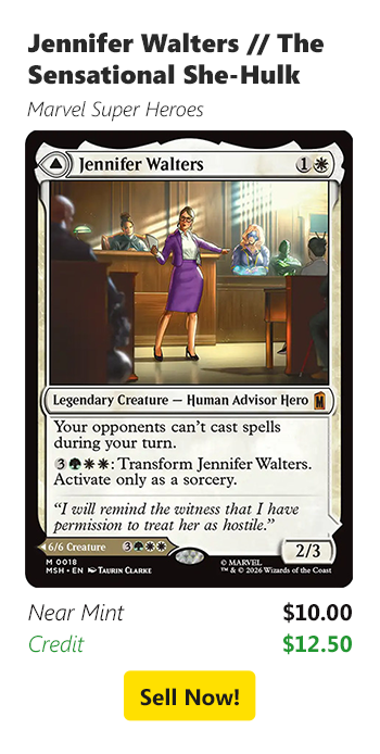 Sell your Jennifer Walters // The Sensational She-Hulk for $10 today!