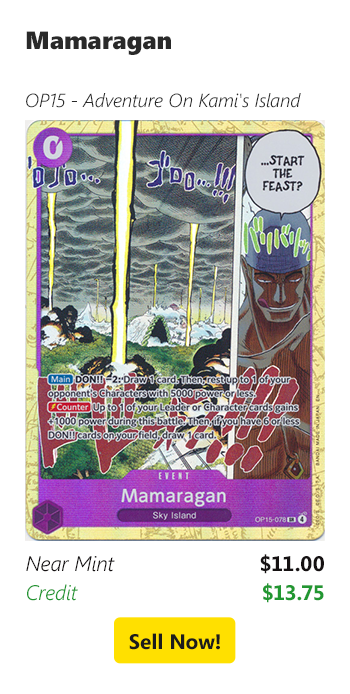 Sell your Mamaragan  for $11 today!