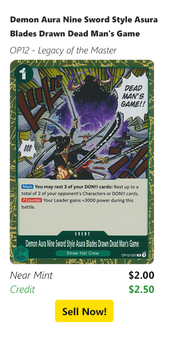 Sell your Demon Aura Nine Sword Style Asura Blades Drawn Dead Man's Game for $2 today!