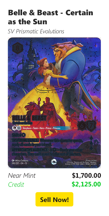 Sell your Belle & Beast - Certain as the Sun for $1,700 today!