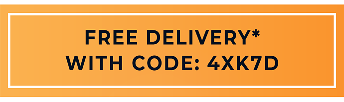 FREE DELIVERY* WITH CODE: 4XK7D