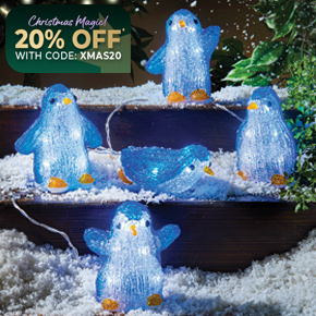 5-Piece Acrylic Penguin String Light