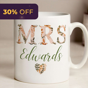 Personalised Mrs Autumnal Mug