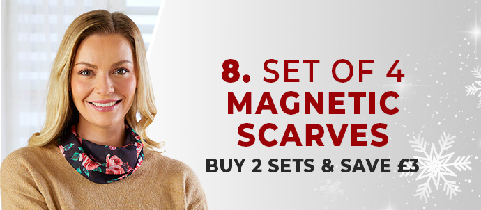 Set of 4 Magnetic Scarves - Buy 2 & Save £3