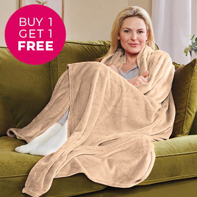 Flannel Fleece Throw - Buy 1 Get 1 Free