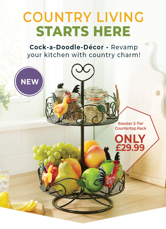 Rooster 2 tier Countertop Rack