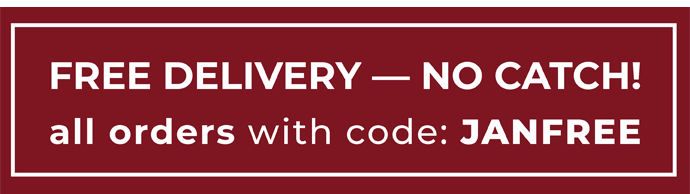 FREE DELIVERY WITH CODE: JANFREE