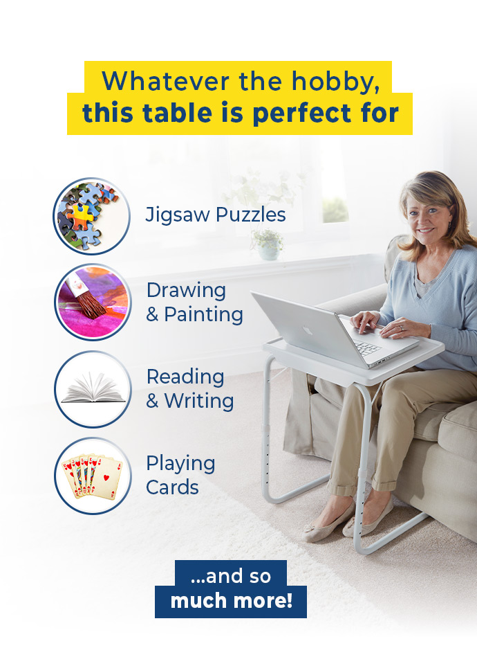 Fold Away Table White - Buy 1 Get 1 Free