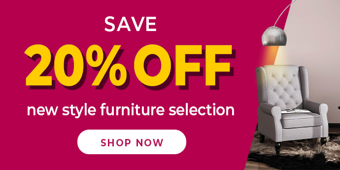 Your chance to save 20% on stylish furniture – shop now!