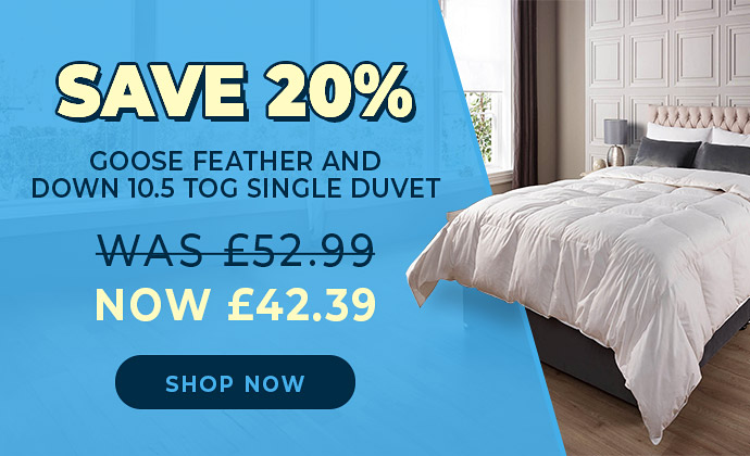 Rest Easy with 20% Off Duvets & Pillows – Limited Time!