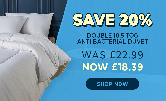 Rest Easy with 20% Off Duvets & Pillows – Limited Time!